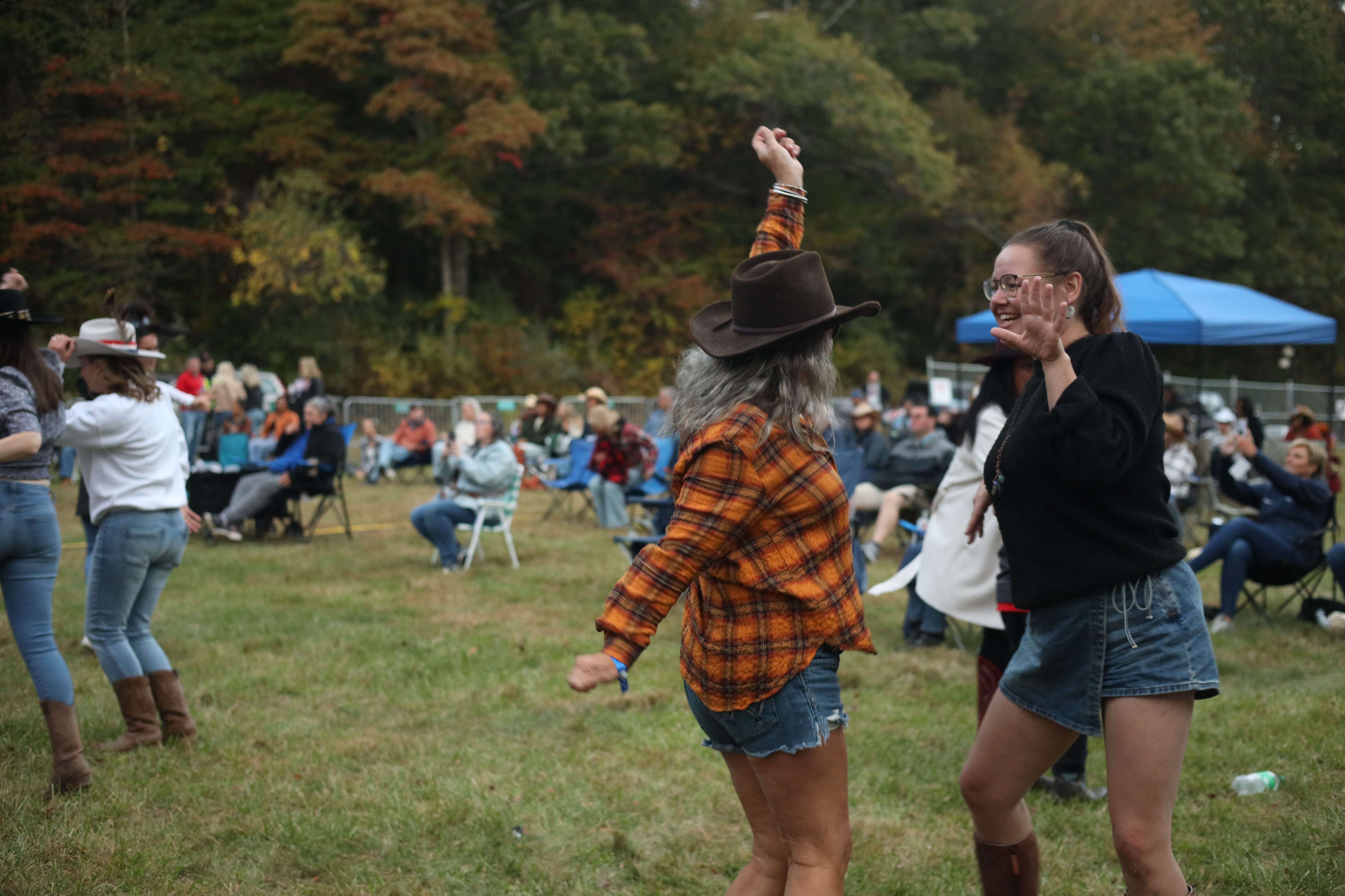 People Dancing at RI Music Festival